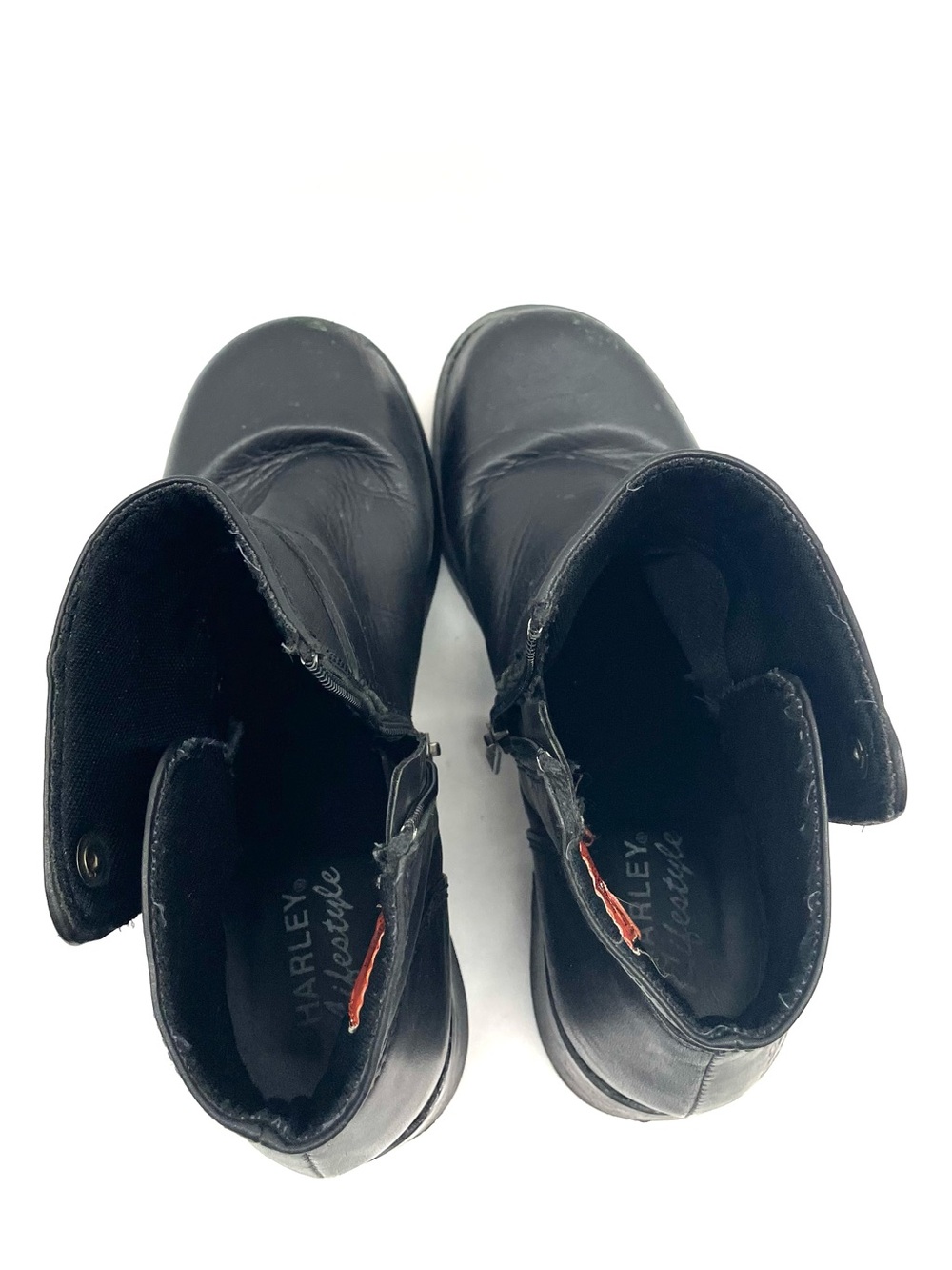 Harley-Davidson Black Ankle Buckle Boots for Women Sz 8 - Picture 4 of 5